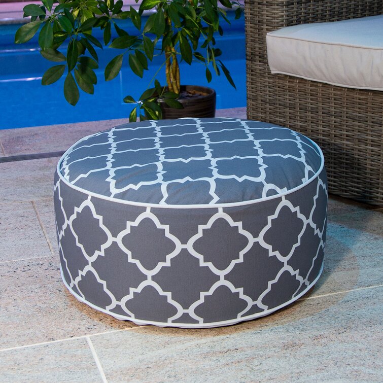 Blue shop outdoor ottoman